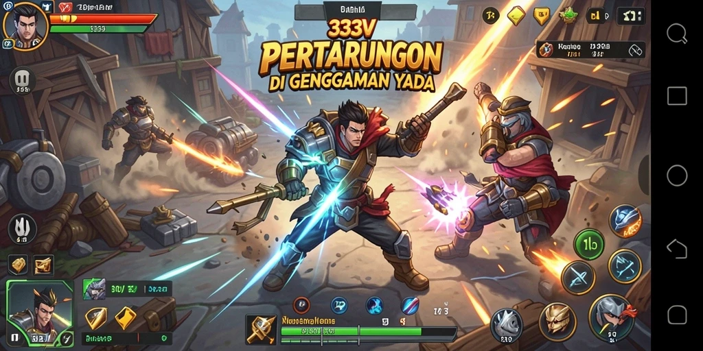 Gameplay seru dari 333V dengan pertarungan yang mendebarkan.