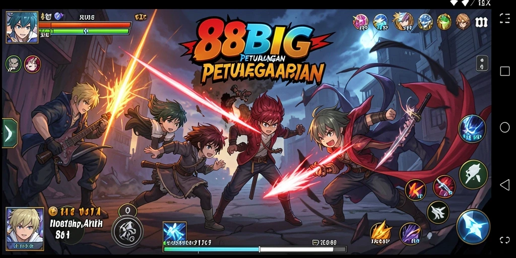 Screenshot dari gameplay <strong>88BIG</strong> menampilkan karakter anime dalam aksi.
