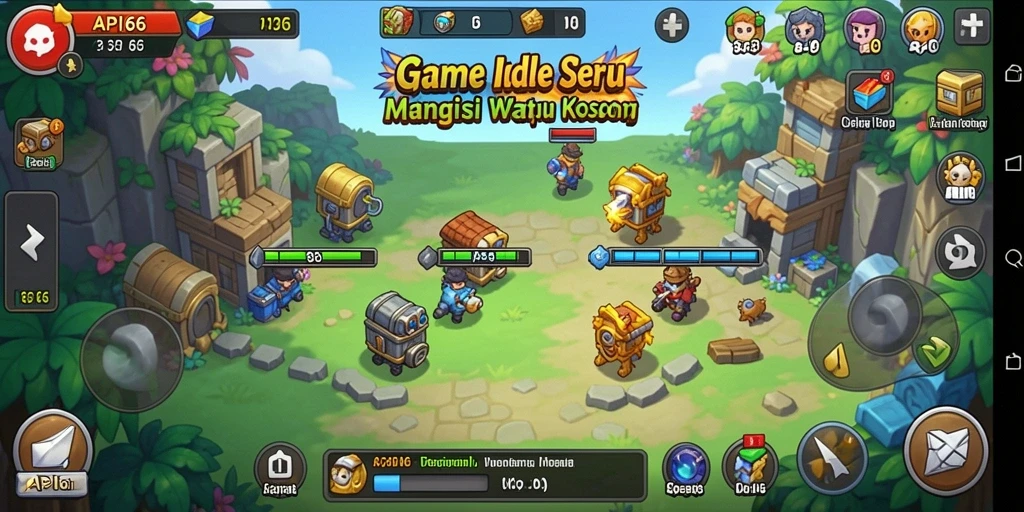 Tampilan gameplay utama API66 yang menarik dan santai.
