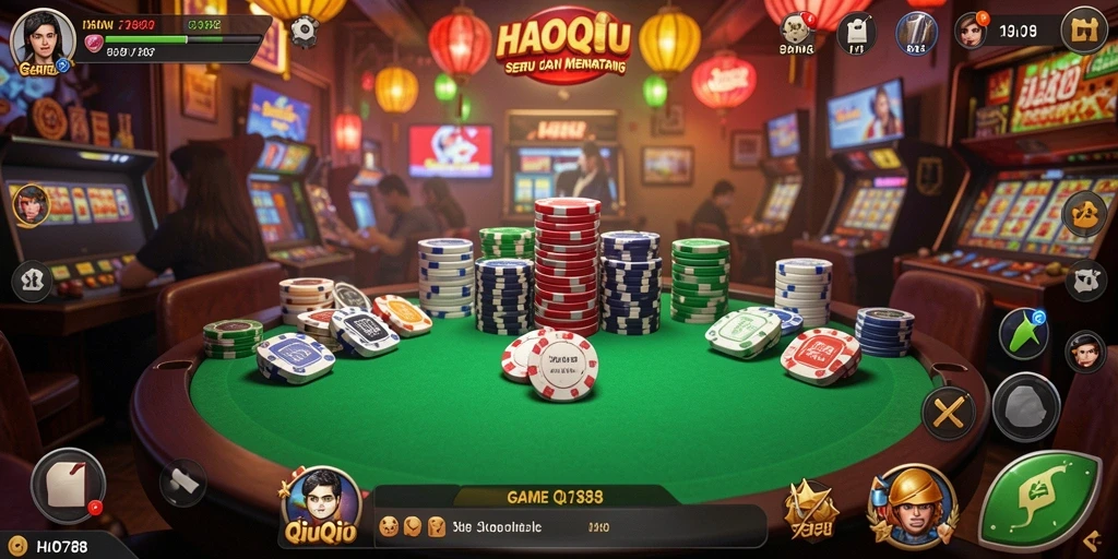 Tampilan gameplay HAO788 yang menegangkan dalam QiuQiu.