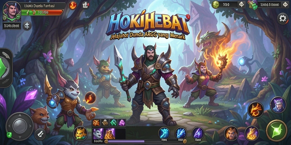 Tampilan gameplay HOKIHEBAT yang memukau dengan pertarungan seru.