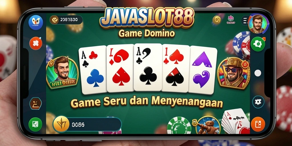 Screenshot gameplay JAVASLOT88 menampilkan aksi seru permainan Domino.