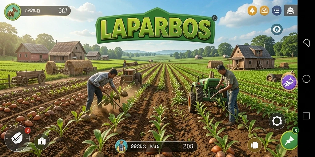 Tampilan menyenangkan dari gameplay pertanian unik di LAPARBOS.