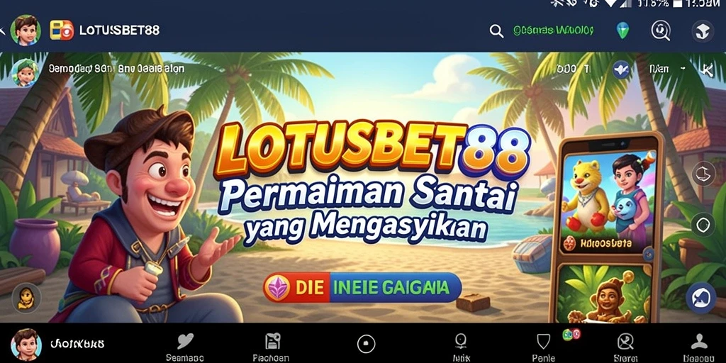Tampilan gameplay LOTUSBET88 yang mengasyikkan dan interaktif.