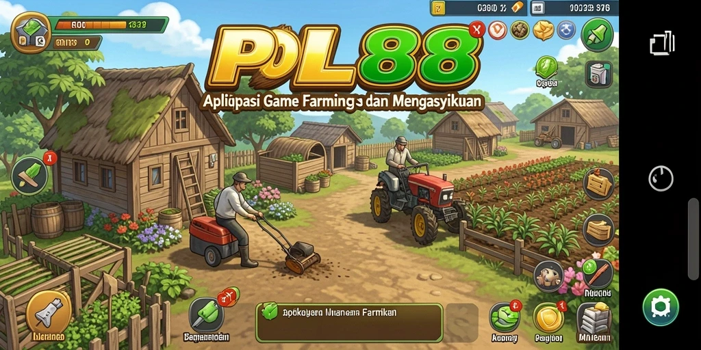 Tampilan menarik dari gameplay POL88 yang penuh dengan aktivitas pertanian.