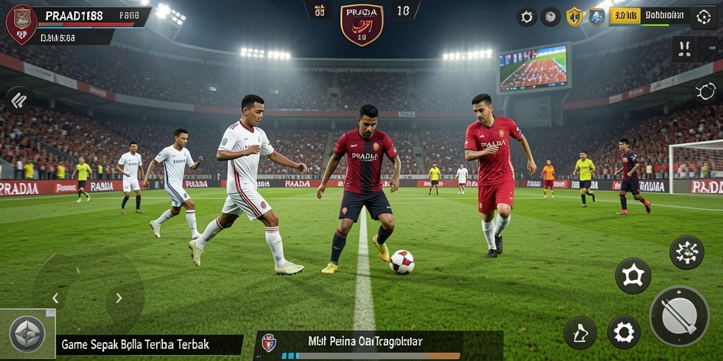 Screenshot utama PRADA188 menampilkan aksi permainan sepak bola yang seru.