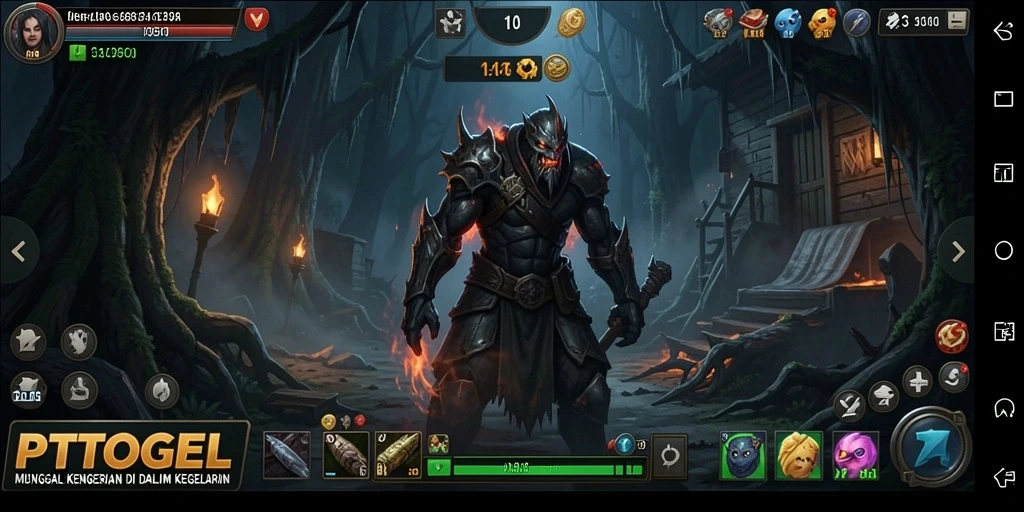 Tampilan gameplay menyeramkan yang membuat ketakutan menjelajahi kegelapan.