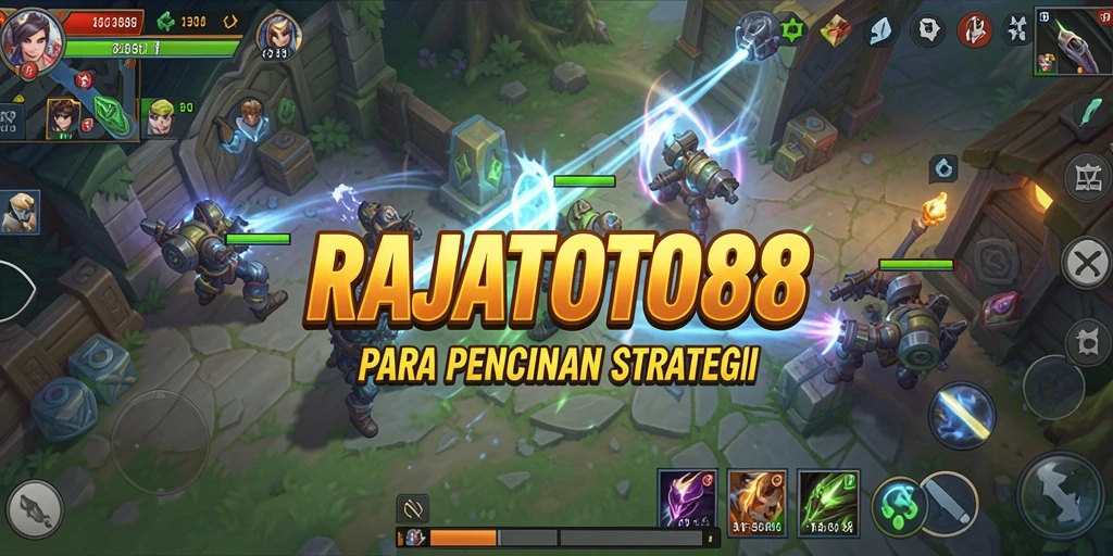 Screenshot utama RAJATOTO88 menunjukkan gameplay yang dinamis dan strategis.