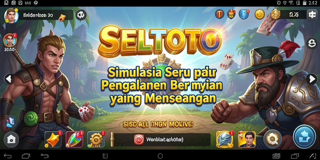 Screenshot gameplay SELTOTO yang menunjukkan dunia simulasi yang interaktif.