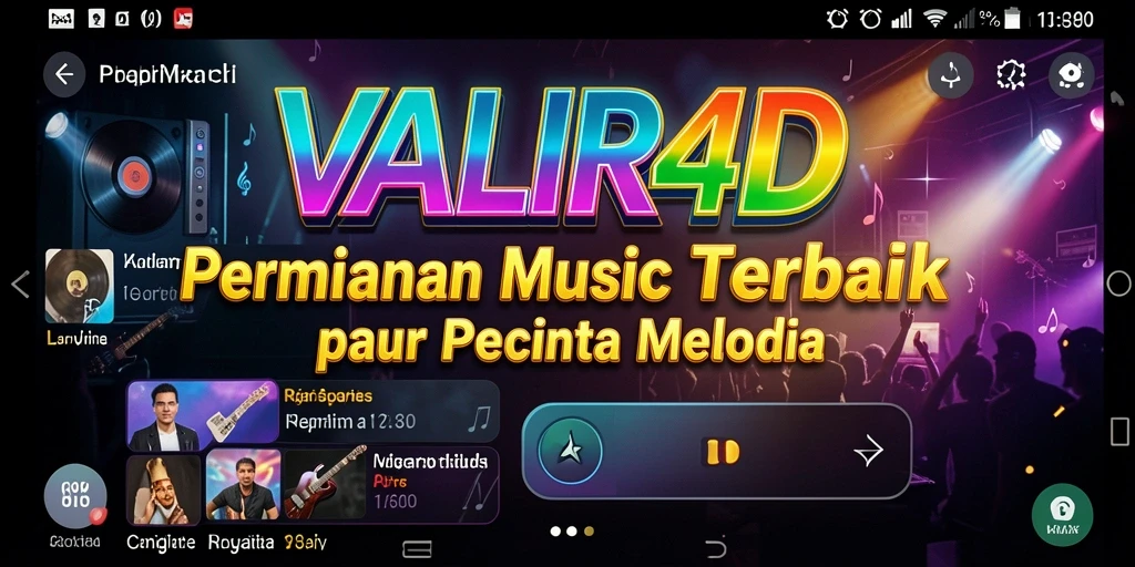 Tampilan gameplay <strong>VALIR4D</strong> yang menarik dengan interaksi musik.